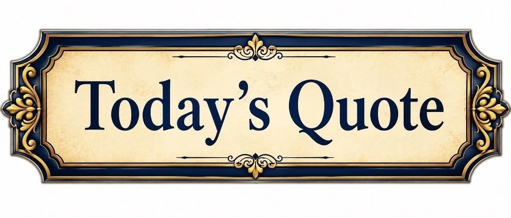 Today's Quote plaque — Charles G. Trapp